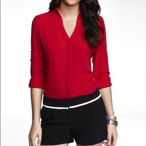 Express Button Down Blouse
